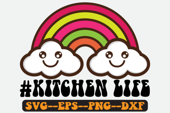 Kitchen Life Quote Retro Svg Design: Graphics for Crafts